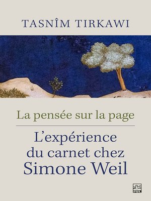 cover image of La pensée sur la page